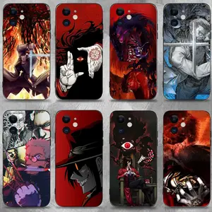 H-HELLSING Phone Case For iPhone17, 16,15,14,13,12,11 Plus,Pro Max,XS,X,XR,SE,Mini,8,7,Soft Silicone Black Cover