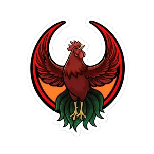 Rhode Island Red Rooster Resistance Kiss Cut Vinyl Sticker Symbolic Vigilance Emblem RI