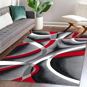 Abstract Pattern Area Rug, Geometric Pattern Rug, Non-slip Soft Floor Mat, Decorative Carpet for Home Living Room Bedroom, Vanity Decor Accessories, Modern Abstract Rug, Home Decor Rugs