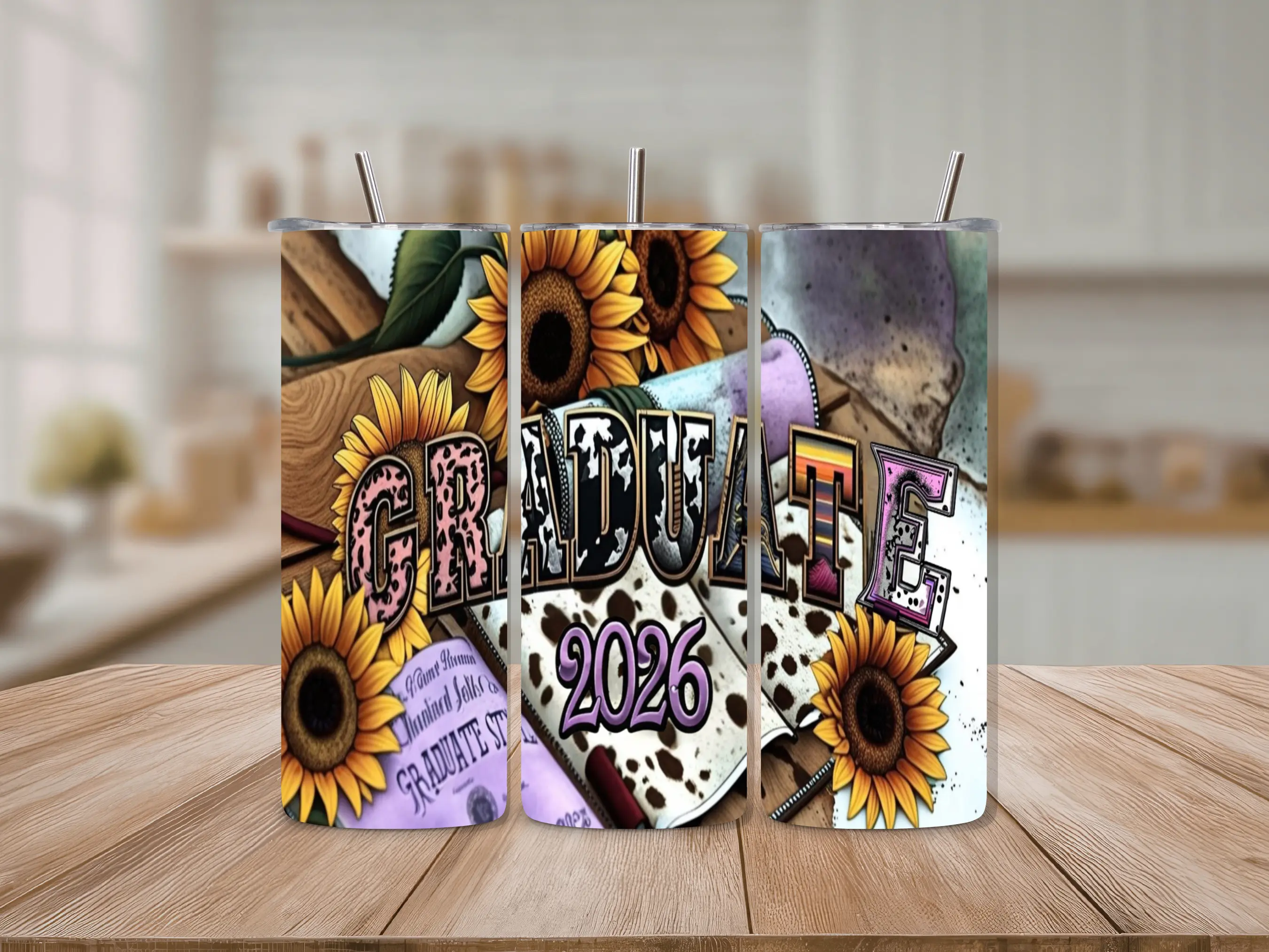 Sunflower Graduate Tumbler