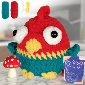 Crochet Set 1PC Gugu Bird DIY Crochet Hook Set with Instruction Manual and Video Teaching(Accessories In Random Color)