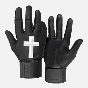 Faith Cross Black Baseball Batting Gloves