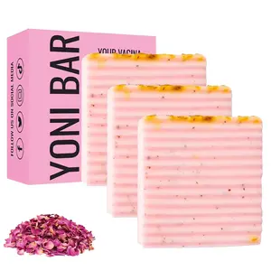 1/2/3 Pack Yoni Soap Bar for Women - Ph Balance Probiotics & Natural Ingredients - Gentle Cleansing Formula Eliminates Odor  Health  - Moisturizing Intimate(Rose)