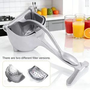 Manual juicer, portable orange, pomegranate, grape juicer, small household fruit juicer, lemon juicer, heavy-duty metal manual juicer, fruit juicer for squeezing lemons, oranges, apples, cucumbers, watermelons, etc., kitchen tool, Kitchenware