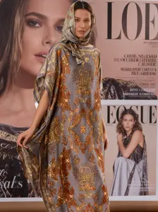 1 Dress+1 Scarf, Summer Beach Vacation Style Boho Style Scarf Shawl Set, Lightweight Thin Woven Fabric, Loose-Fit Design, Perfect Gift for Mom, All Seasons Wear