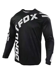 DONUTFOX 2026 Men's Cycling Long Sleeve T-Shirt, Mountain Bike Cycling Jersey, Downhill Cycling Jersey, Mountain Bicycle T-Shirt, Motorcycle Off-Road T-Shirt, Endurance Off-Road T-Shirt Black Spring O