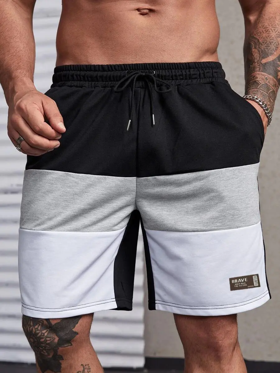 Lightweight Color Block Streetwear Shorts, essential shorts men, bottom clothes, clearance sale, fits for men, summer mens clothing, cotton shorts sohochic