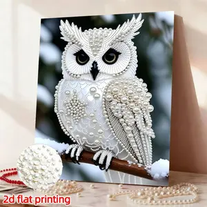 2026 New DIY Pearl Painting Kit, Frameless Owl Design, Home Decor for New Houses, Diamond Art Set, Creative Gift for Craft Enthusiasts