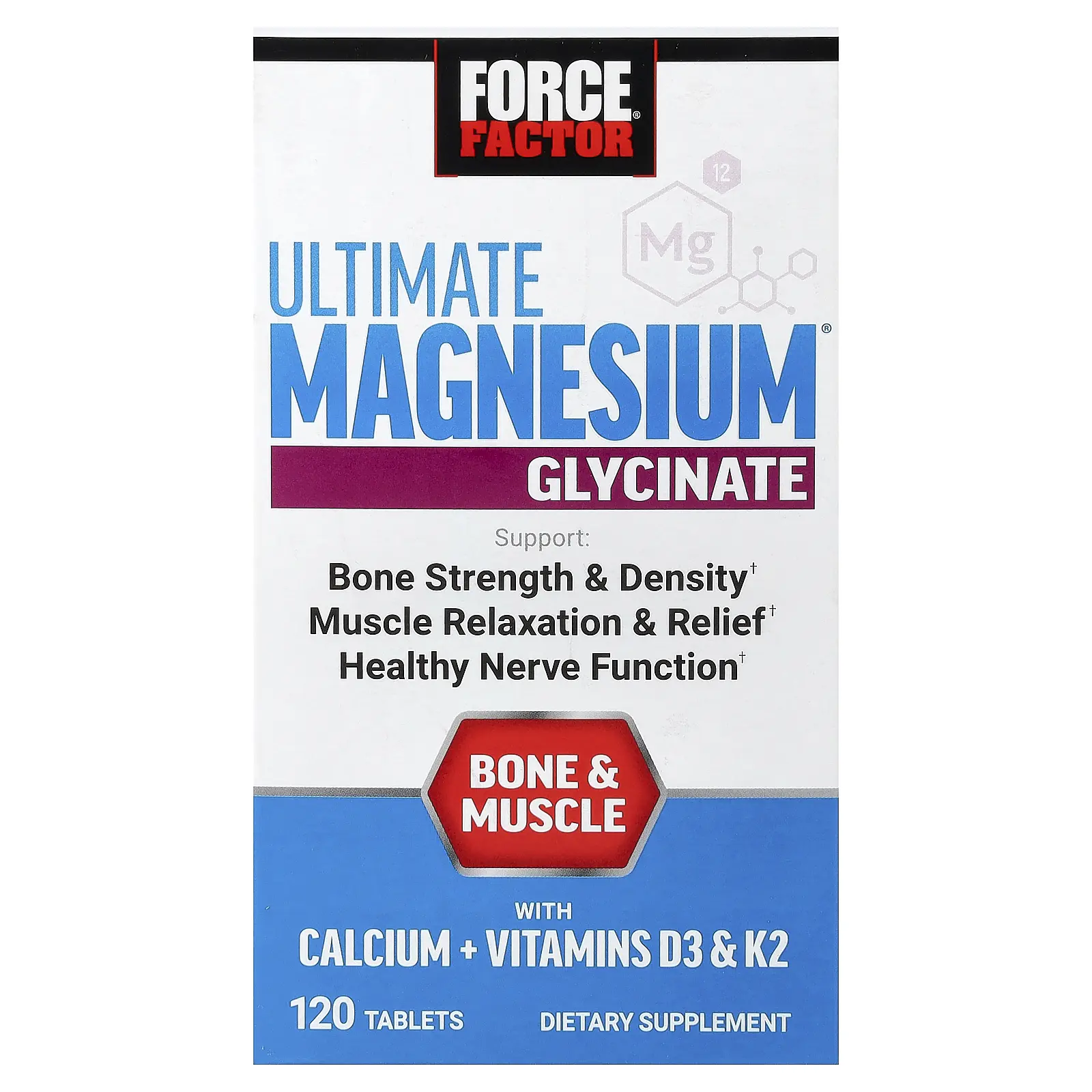 Force Factor Ultimate Magnesium® Glycinate, 120 Tablets Force Factor Ultimate Magnesium® Glycinate, 120 Tablets
