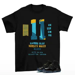 Label 11 Gamma Matching Sneaker Tee Shirt Black