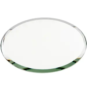 Plymor 3" Round, 3mm Thick Beveled Glass Mirror Circle