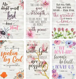 Juvale Prayer Journals for Women - 6-Pack, 5 X 8 In, Floral Cover, 80 Pages - Christian Notebook for Women