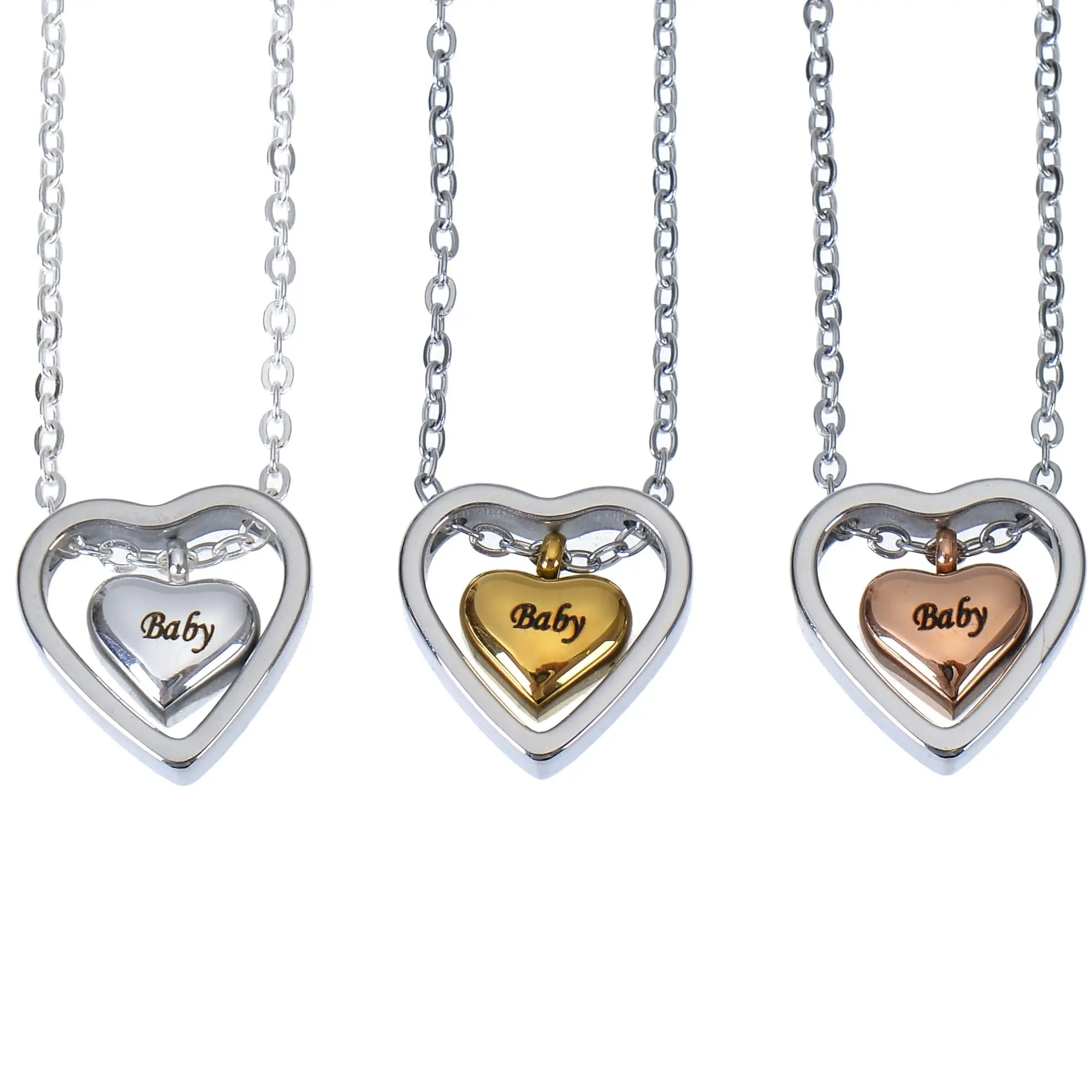 Personalized Name Heart Dangle Pendant Necklace