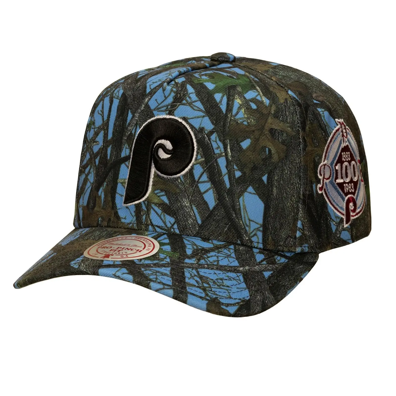 Philadelphia Phillies Light Blue Cooperstown Quiet Blaze Pro Pinch Snapback Hat MLB Throwback Cap Adjustable Fan Gear Mitchell & Ness