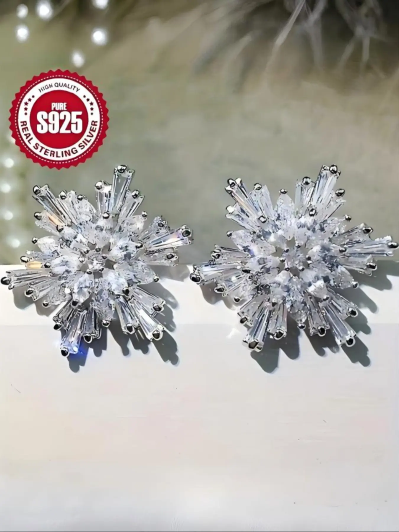 Elegant S925 Silver Flower Design Earrings, Zirconia Jewelry Gift for Women, Perfect for Birthdays & Weddings, Daily Wear Accessories