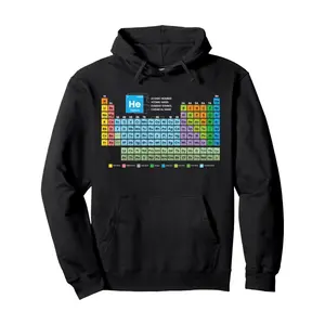Periodic Table of the Elements - Periodic Table of Elements, Trendy Cotton Hooded Sweatshirt, Street Style Sweatshirt, Crew Neck Sweatshirt, Ultra Soft, Breathable, Four Seasons Casual Hooded Sweatshirt, Perfect for Daily Wear, Casual Outings