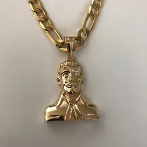 Jesus Malverde with 26" Necklace - Malverde con Cadena de 26" (24K Gold Filled)