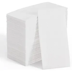 Pack Disposable Paper Napkins, Soft Bathroom Napkins for Guests, 2-Ply White Paper Hand Towels for Halloween, Wedding, Thanksgiving