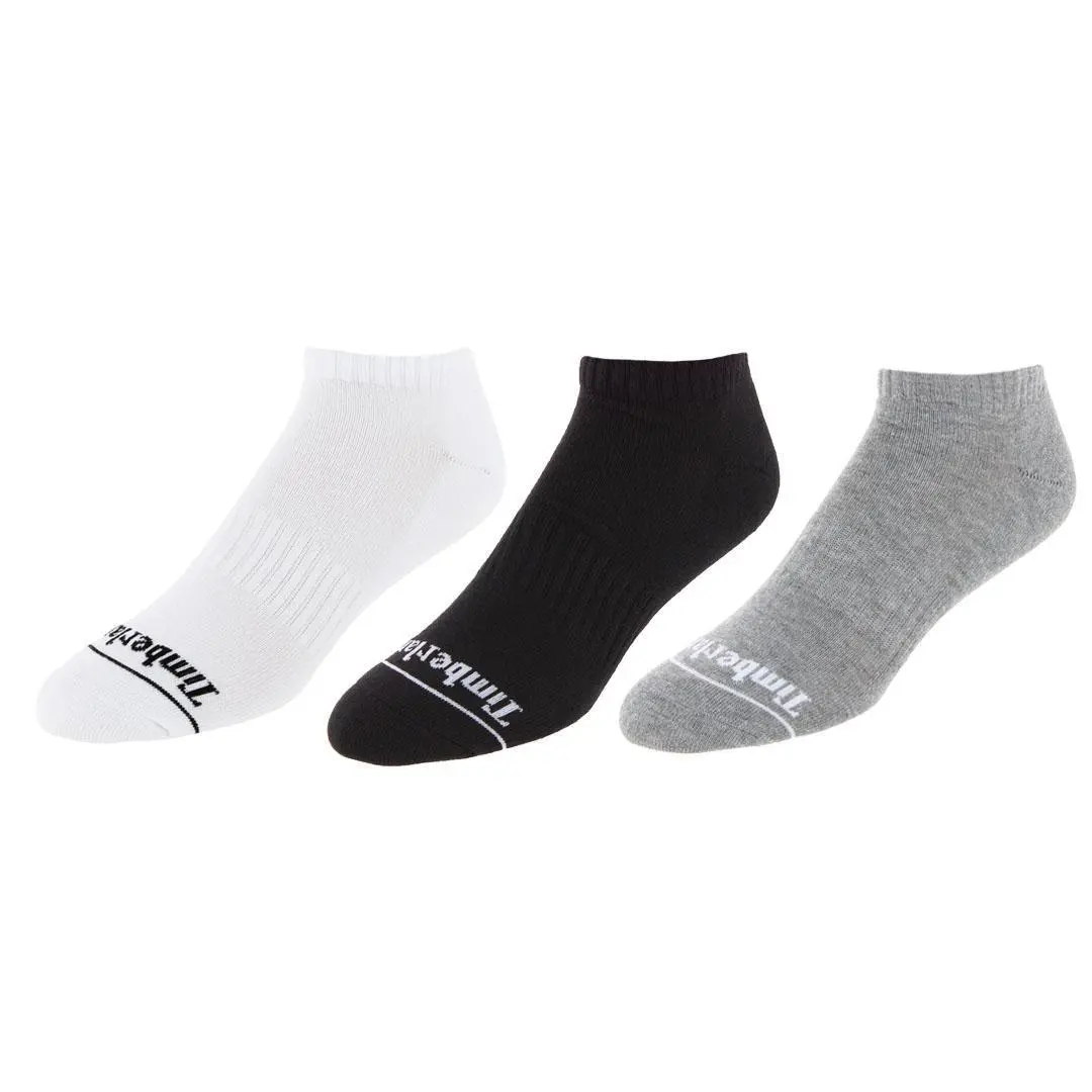 Timberland Men's Performance No Show Full Cushioned Socks (3 Pack), Ankle Socks, Athletic Running Socks, Sports Running Socks
