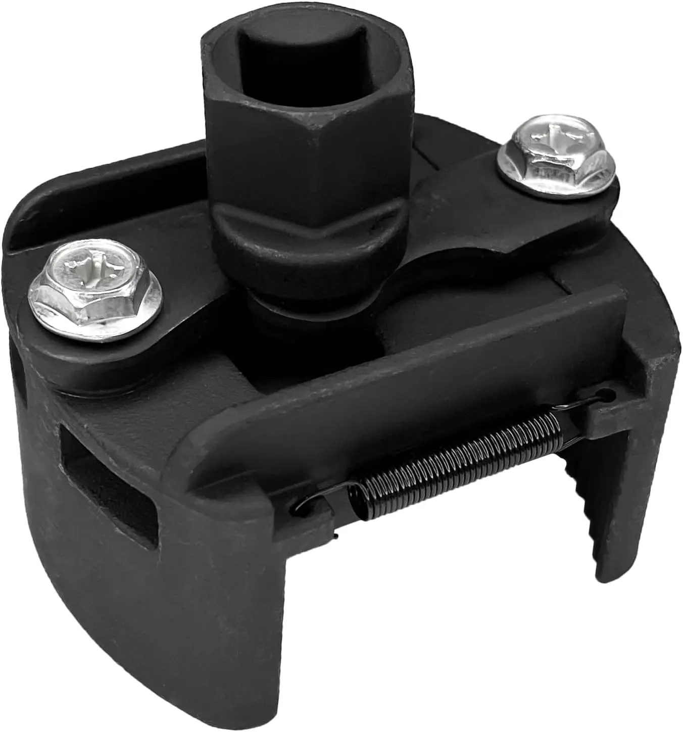Oil Filter Wrench Adjustable Oil Filter Removal Tool 2 Jaw 2-3/8 to 3-1/8 Inch 60-80mm Oil Filter Socket Set Small Medium-Sized Universal Automotive Drive Oilfilter Cap Style Spin-on Wrench