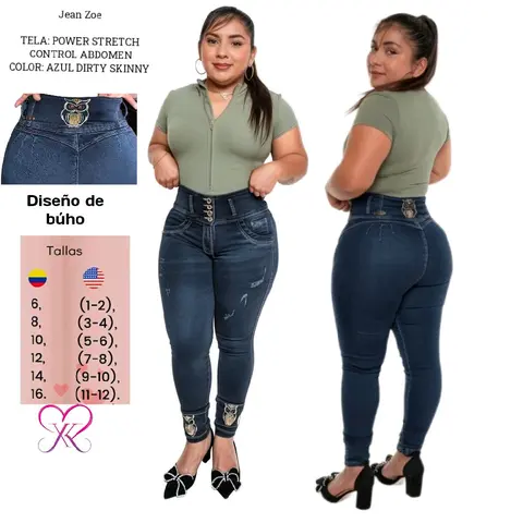 Original Colombian Jeans for Women in Various Styles and Colors Everyday Casual & Elegant Wear Womenswear Streetwear Pants Basic Clothes Denim Bottom