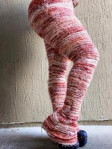 women's minimalist striped print flare leg fuzzy sweater pants, casual wear, fashion street style comfort knit bell bottom trousers, women's basic knitwear, clothes women, sweaters for women, pants for women, essential womenswear, baggy pants