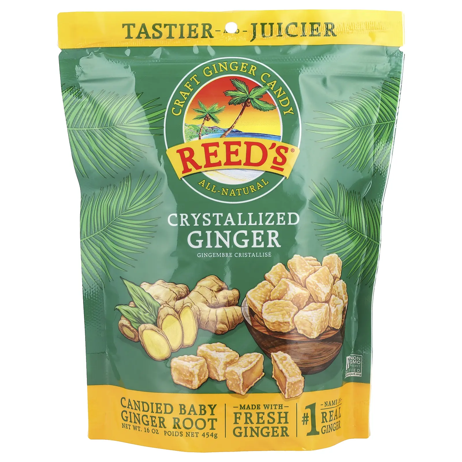 Reed's Craft Ginger Candy, Crystallized Ginger, 16 oz (454 g)