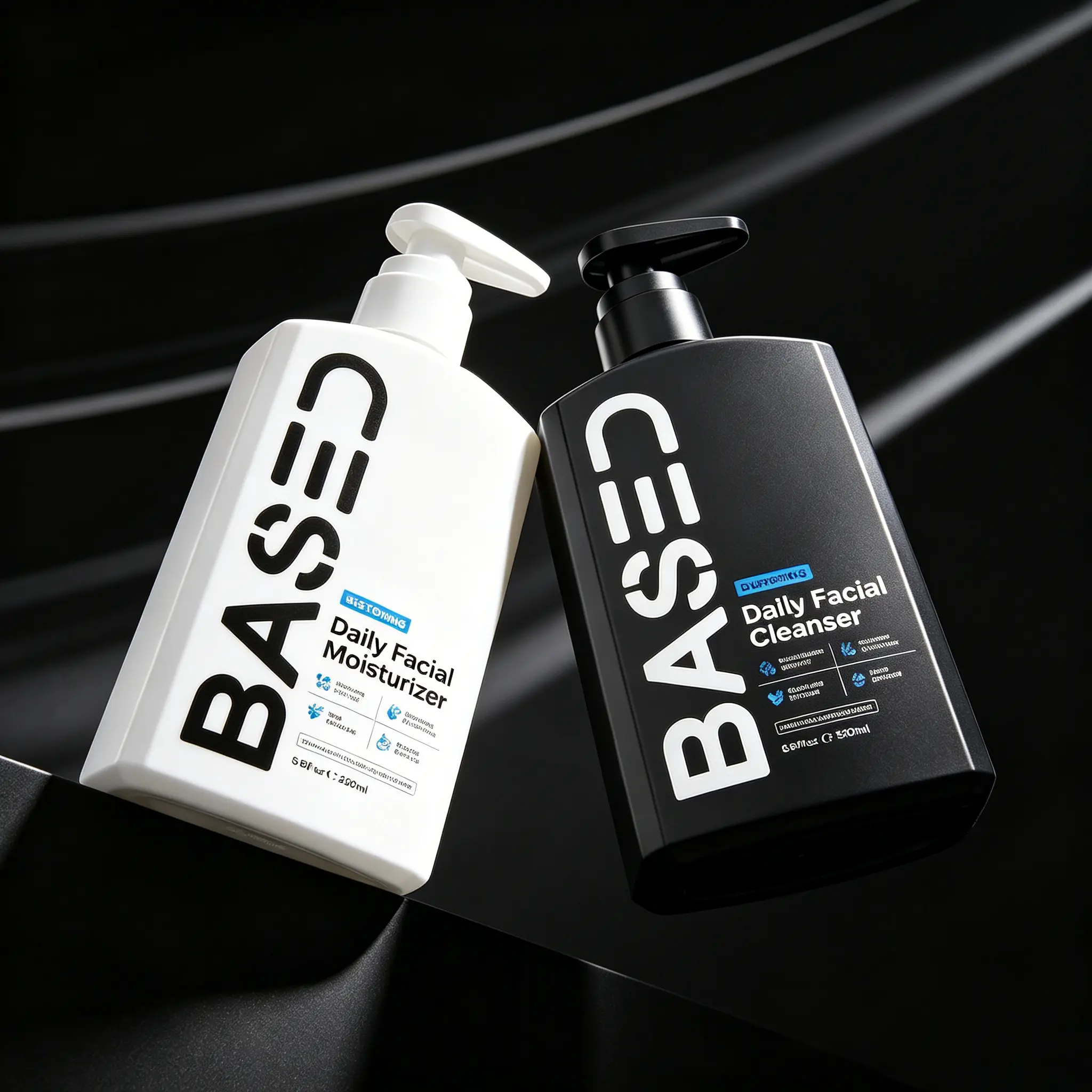 BASED Daily Skincare Duo, Purifying Facial Cleanser & Repair Moisturizer, Non-Toxic Hormone-Safe Set for All Skin Types, Free of Endocrine Disruptors