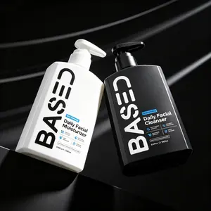 BASED Daily Skincare Duo, Purifying Facial Cleanser & Repair Moisturizer, Non-Toxic Hormone-Safe Set for All Skin Types, Free of Endocrine Disruptors