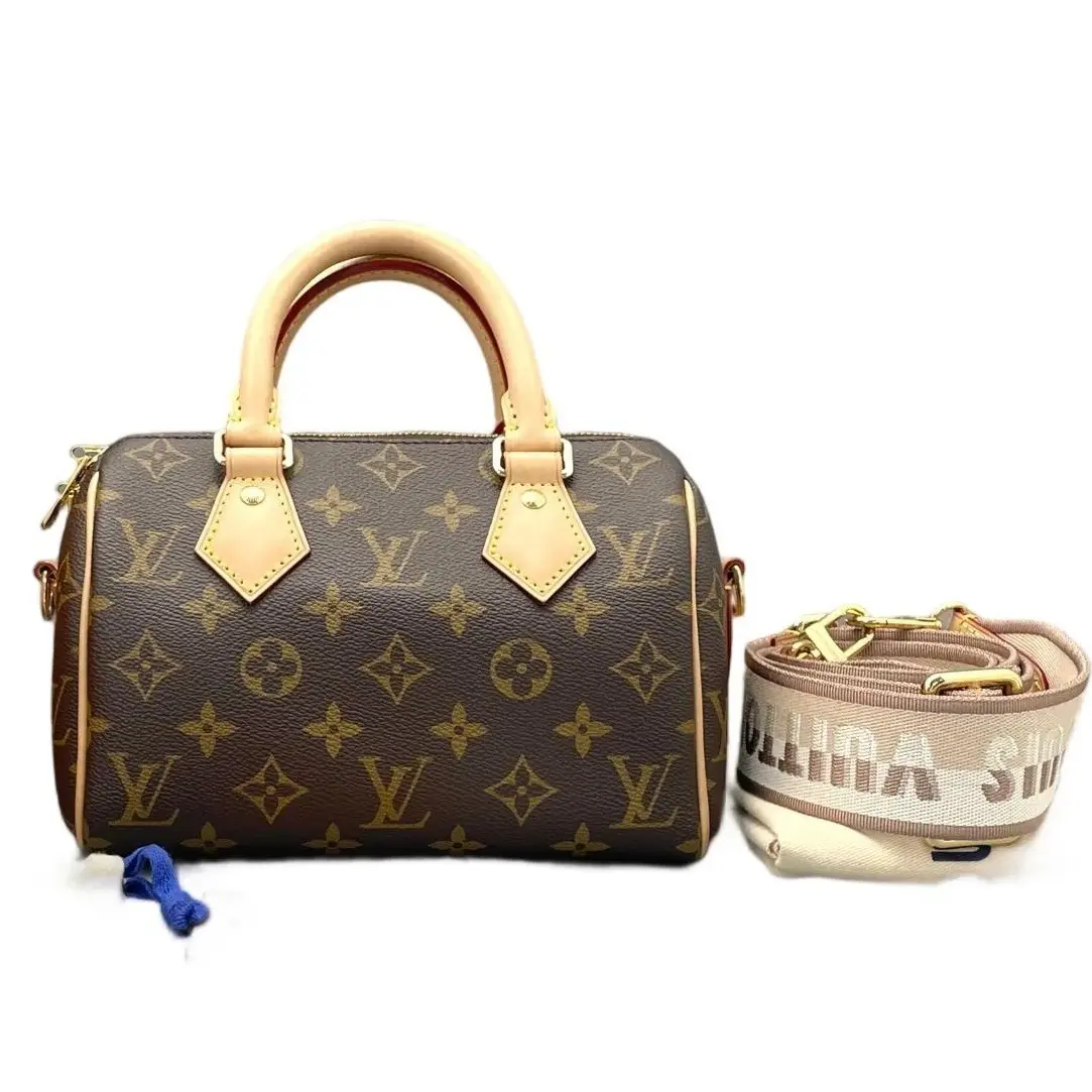 Pre-owned Louis Vuitton leather Shoulder Bags speedy 20 with belt Z 1514
