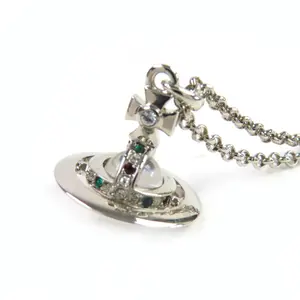Pre-owned vivienne westwood Sterling Silver 925 (Ag925) Small Leather Goods PETITE ORB PENDANT Necklace