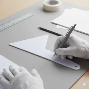 Professional Adjustable Calibration Tool Kit: Anti-Stick Glue Precision Scraper, Cross Stitch Diamond Painting Anti-Shift Ruler, DIY Multi-Function Alignment Gauge, Portable Craft Set for Gem Placement