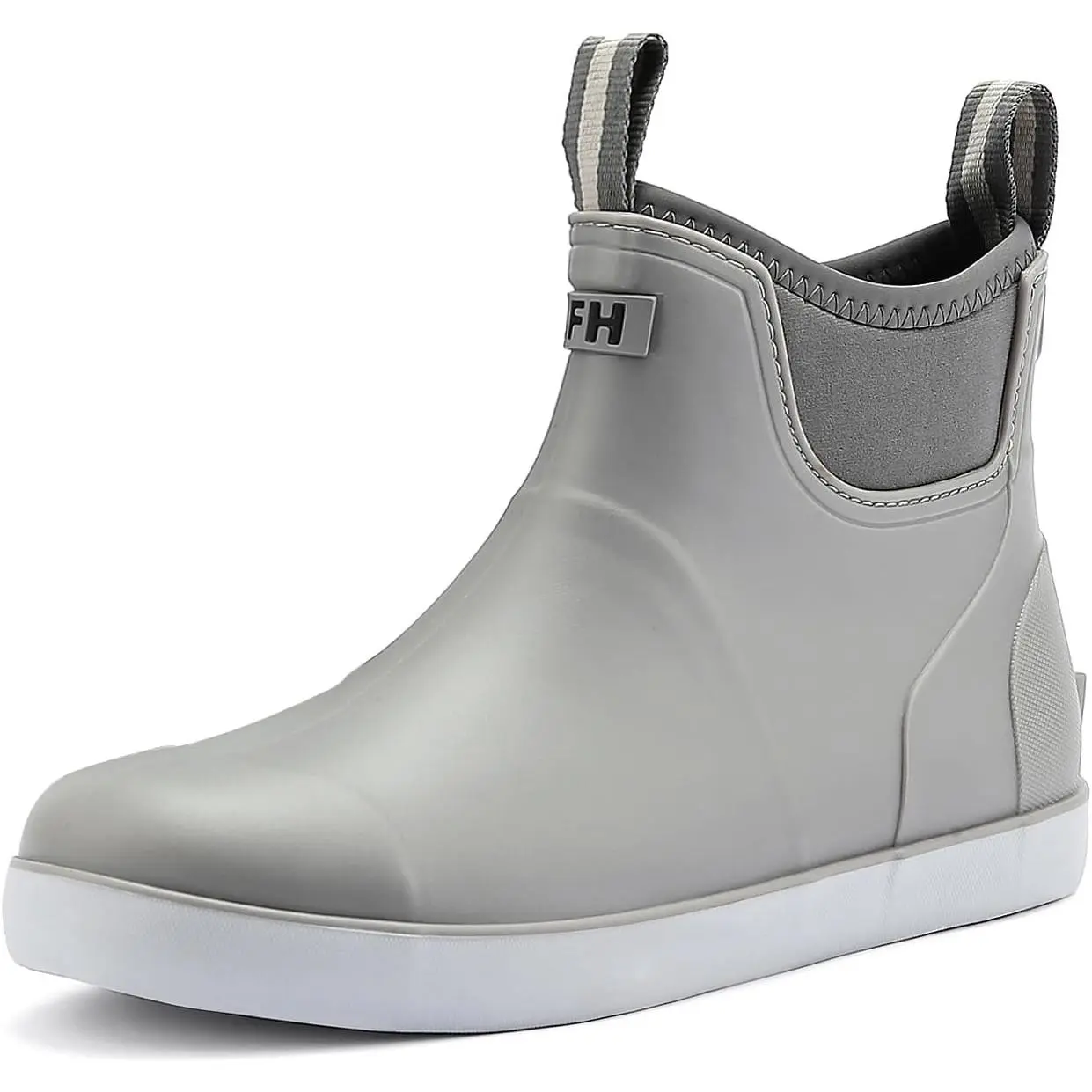 Men's Ankle-Height Waterproof Deck Rain Footwear - Anti-Slip Rubber Sole, Closed-Toe High-Performance Casual Outdoor Footwear for Fishing, Farming (Home & Outdoor Use)