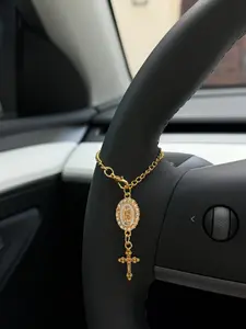Steering Wheel Rosary Charm Accessory - Rosary Car Charm Accessory - Car Accessory Charms - Car Decor - Unique Trendy Gift