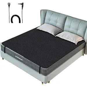 Grounding Mat for Bed, Grounding Mattress Cover for Improving Sleep, Sleep Pad, Earth Mat Carbon Leatherette (54" x 78")