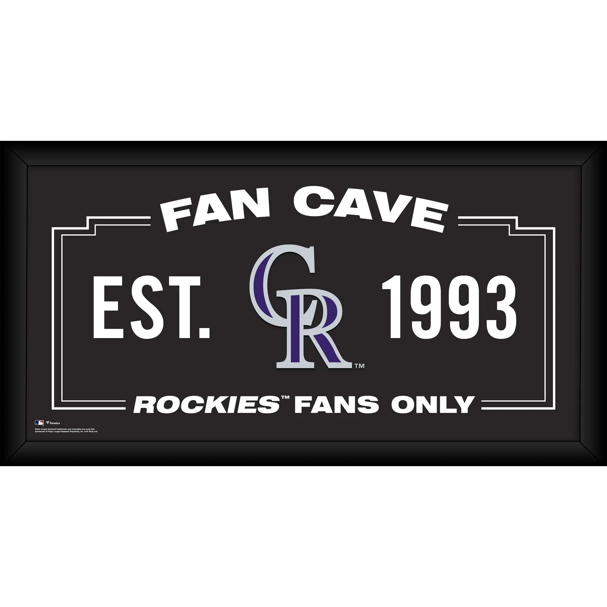 Colorado Rockies Framed 10" x 20" Fan Cave Collage - MLB Memorabilia