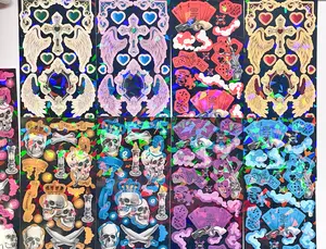 Crown Skull Stickers - Colorful and Detailed Design with Various Skulls and Other Decorative Elements