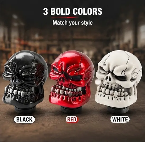 Skull Car Shift Knob - Premium Automotive Gear Stick Accessory for Car Interior Upgrade