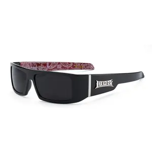 OG New 2025 bandana Sunglasses with Silver Locs Logo, Black Frame, Casual Style
