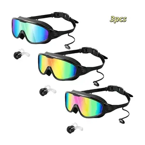 Swimming Goggles Anti-Fog UV Protection, Unisex Youth Non-Leak Swim Glasses, Silicone Frame, Sports Equipment Set, Swim Kit