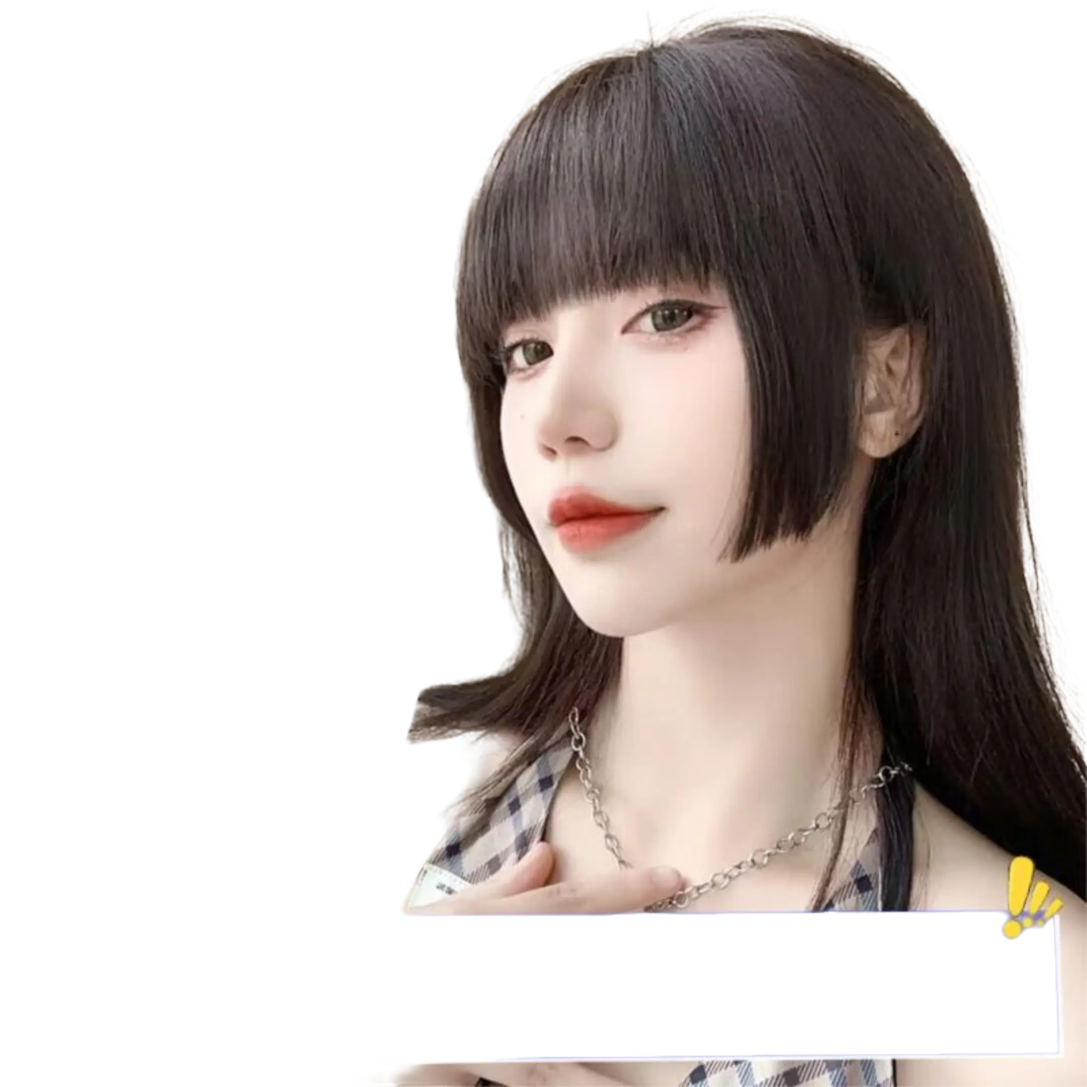 Hime Cut Style Bangs Hair Topper Real Human Hair High Root Lift Volumizing Middle Part Invisible Natural Look Top Piece for Women Wigs