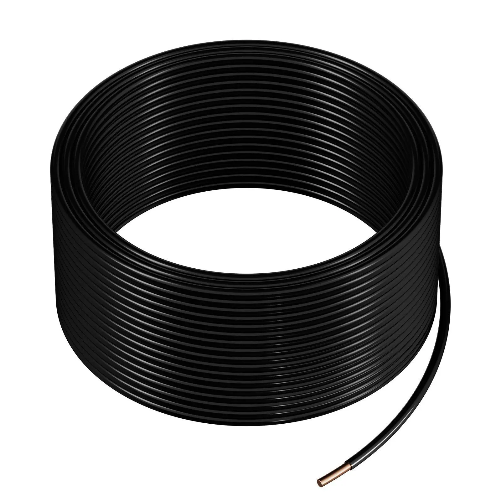 VEVOR 12 Gauge Solid THHN Black Copper Electrical Building Wire, PVC-Nylon Insulated, 100 ft, 600vac (230v-460v), -13°F to 194°F, for Commercial Builds, Cold Storage Lighting, with Color-Coded Options