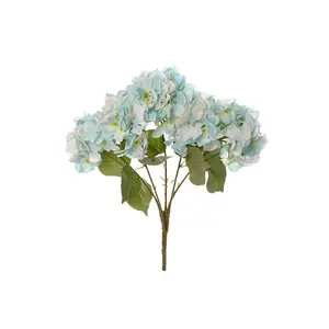 20" Silk Hydrangea Bush (Light Blue)