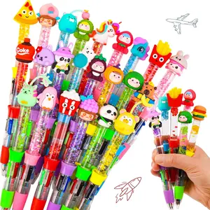 24 count Multicolor Pen in  Fun 4-in-1 Cute Pens Bulk Kawaii Cool Ballpoint Pens Fun Gifts