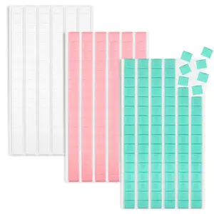 288 Pcs Sticky Tack, Wall Safe Adhesive Museum Poster Putty, Removable and Reusable Mounting Putty for Hanging Pictures Art Decoration (Light Blue, White, Pink)