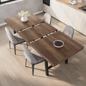 Garvee 63"-83" Stretchable Industrial Style Dining Table Garvee 63"-83" Stretchable Industrial Style Dining Table