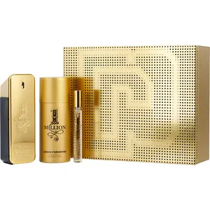 Paco Rabanne 1 Million Set-Edt Spray 3.4 Oz & Deodorant Spray 5.1 Oz & Eau De Toilete Spray 0.33 Oz Mini For Men