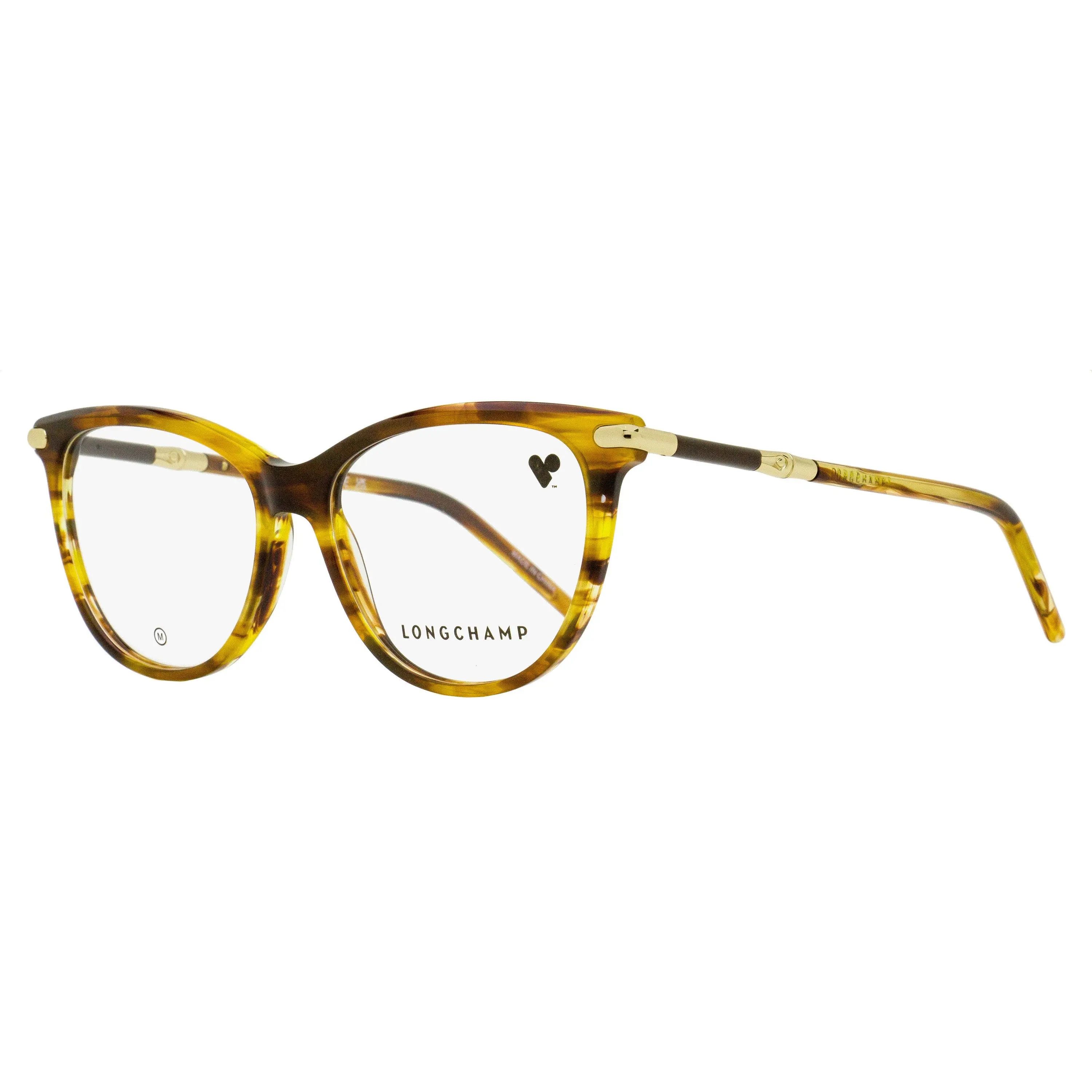 Longchamp Parisian Soft Oval Eyeglass Frames LO2727-238, Brown Horn, 53mm, Acetate, Arching Brow Line, Spring Hinges, Demo Lenses, Female, Rich Acetate Frame, Eyewear Fashion