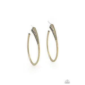 Women's Fully Loaded Brass Hoop Earrings (E060)