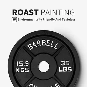 1 PCS 45 Lbs 2 inch Barbell Olympic Cast Iron Weight Plates Workout Fitness Gym